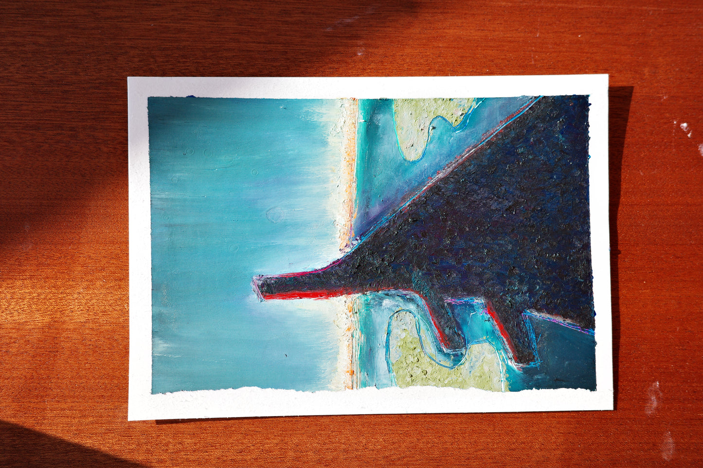 Flight view , Oil pastel, Visual artwork, Painting, Art, Abstract, Gift