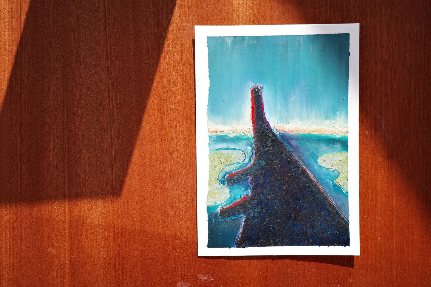 Flight view , Oil pastel, Visual artwork, Painting, Art, Abstract, Gift