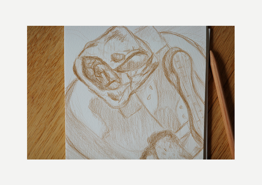 Sourdough sketches, art, visual work, sketching, color pencil