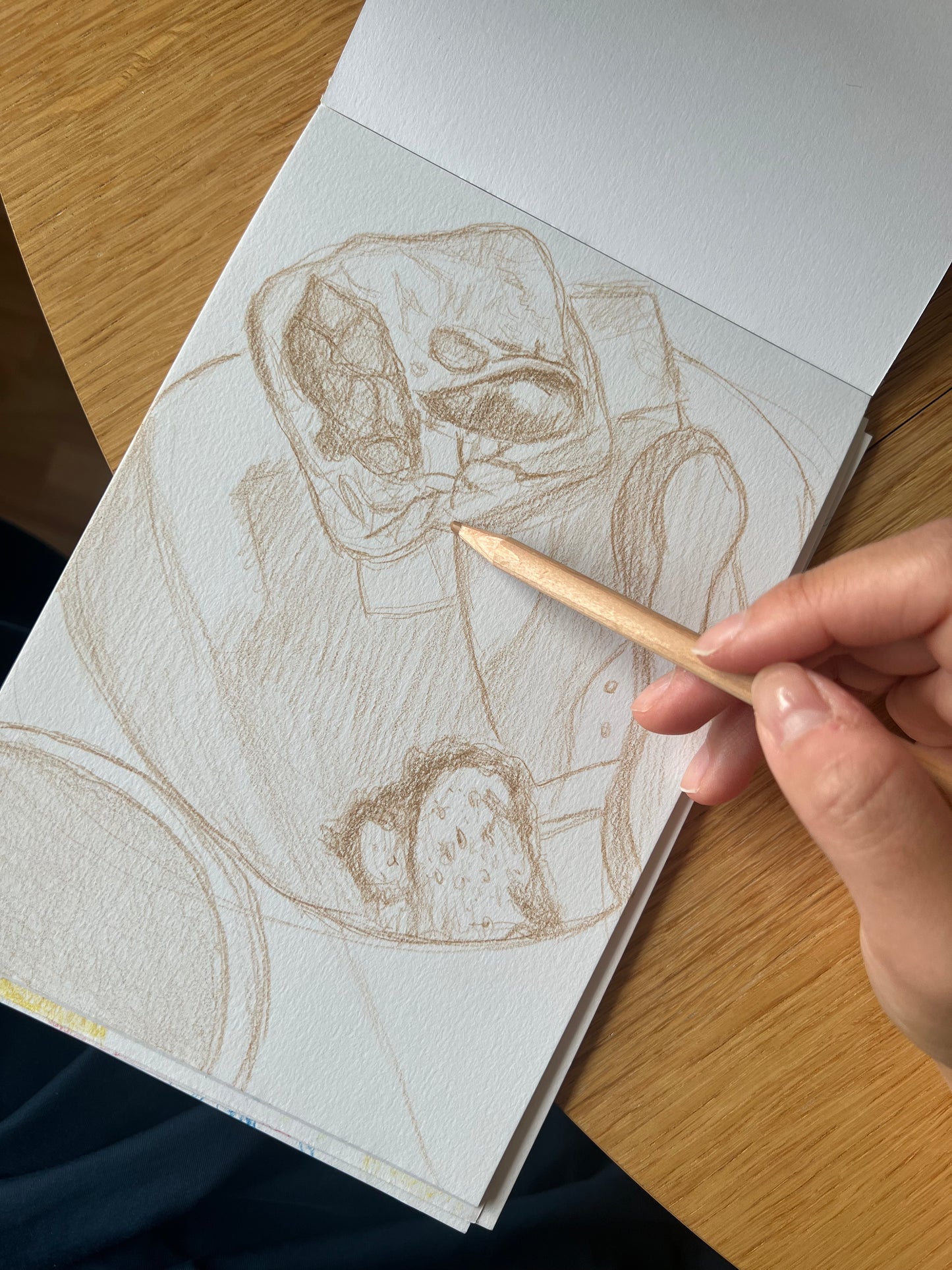 Sourdough sketches, art, visual work, sketching, color pencil