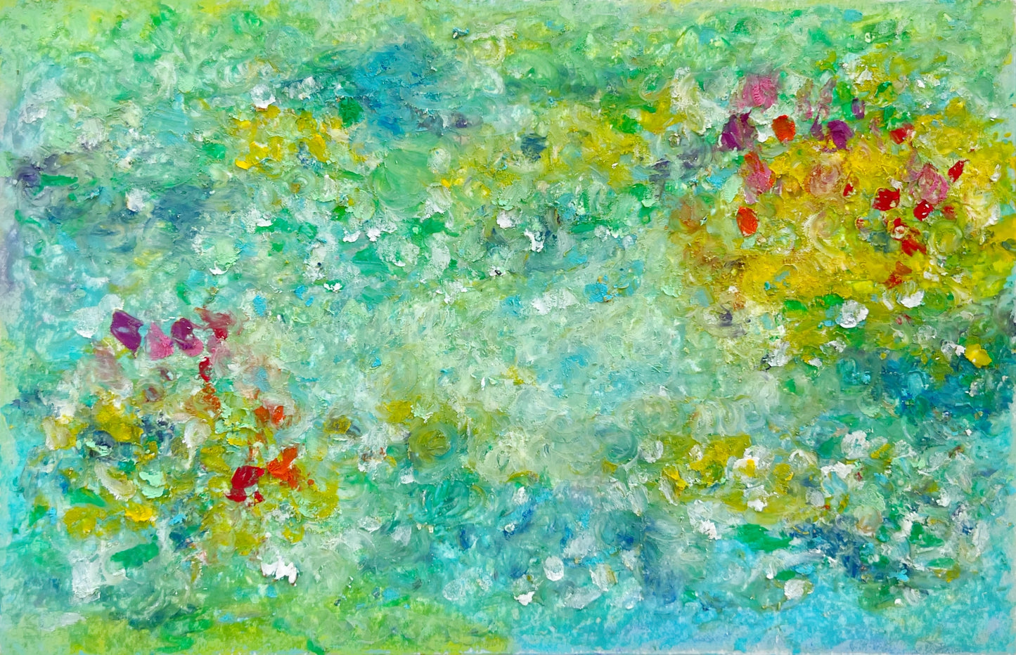 Pond, Oil pastel, Visual artwork, Painting, Art, Abstract, Gift